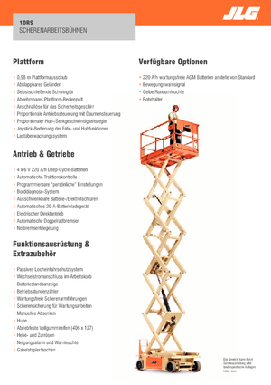 Ножичні підйомники колісні JLG 10RS