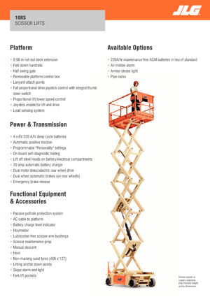 Ножичні підйомники колісні JLG 10RS