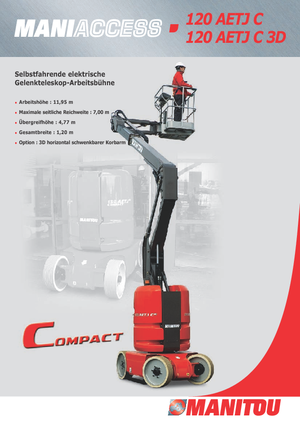 Колісні підйомники з шарнірною стрілою Manitou 120 AETJ C
