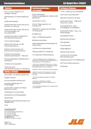 Колісні телескопічні підйомники JLG 1200SJP