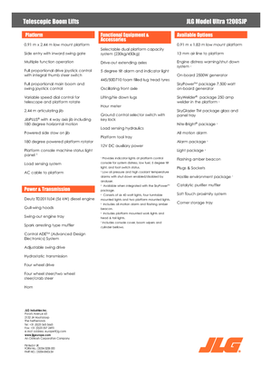 Колісні телескопічні підйомники JLG 1200SJP