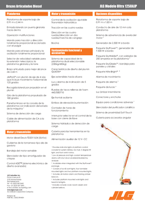 Колісні підйомники з шарнірною стрілою JLG 1250AJP