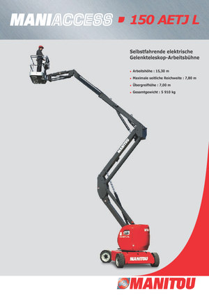 Колісні підйомники з шарнірною стрілою Manitou 150 AETJ L