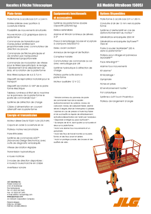 Колісні телескопічні підйомники JLG 1500SJ