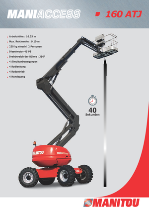Колісні підйомники з шарнірною стрілою Manitou 160 ATJ RC
