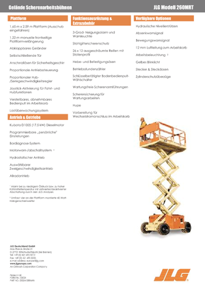 Ножичні підйомники колісні JLG 260MRTA