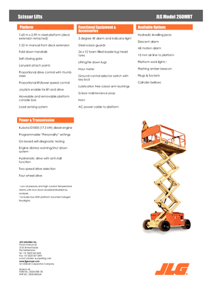 Ножичні підйомники колісні JLG 260MRTA