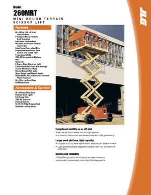 Ножичні підйомники колісні JLG 260MRTA