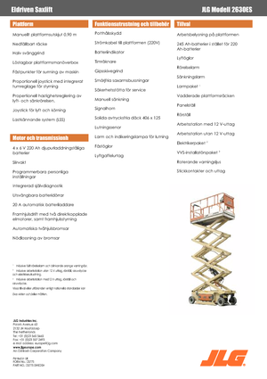 Ножичні підйомники колісні JLG 2630 ES