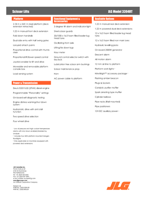 Ножичні підйомники колісні JLG 3394RT