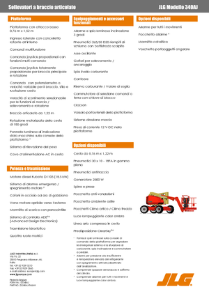 Колісні підйомники з шарнірною стрілою JLG 340AJ