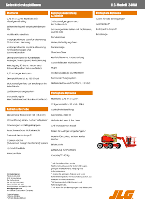 Колісні підйомники з шарнірною стрілою JLG 340AJ