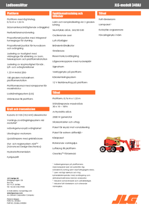 Колісні підйомники з шарнірною стрілою JLG 340AJ