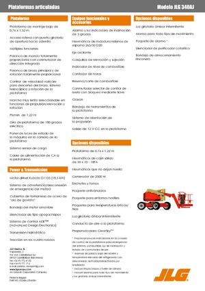 Колісні підйомники з шарнірною стрілою JLG 340AJ