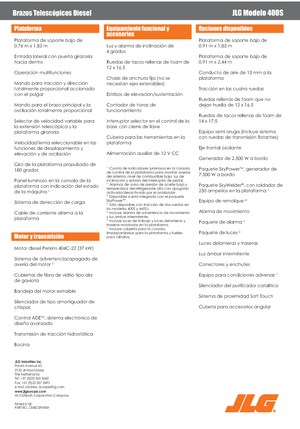 Колісні телескопічні підйомники JLG 400 S