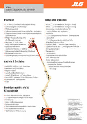 Колісні підйомники з шарнірною стрілою JLG 450A Serie II