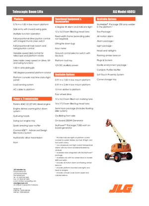 Колісні телескопічні підйомники JLG 460 SJ