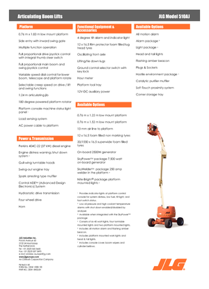 Колісні підйомники з шарнірною стрілою JLG 510 AJ