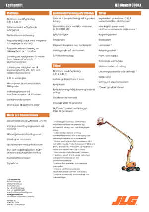 Колісні підйомники з шарнірною стрілою JLG 600AJ