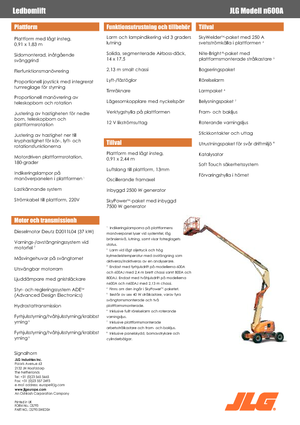 Колісні підйомники з шарнірною стрілою JLG 600AN