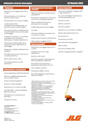 Колісні телескопічні підйомники JLG 600S