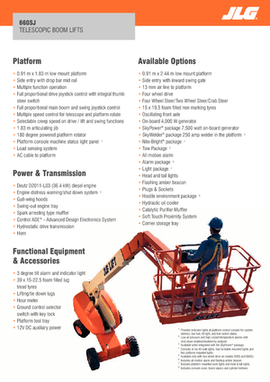 Колісні телескопічні підйомники JLG 660SJ