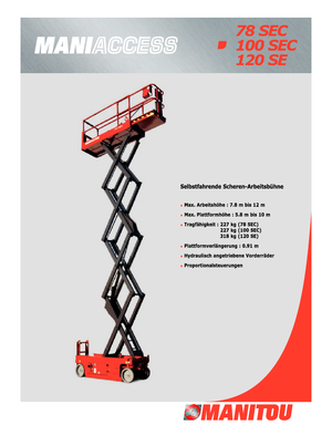 Ножичні підйомники колісні Manitou 100 SEC