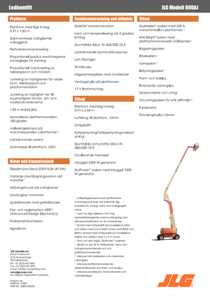 Колісні підйомники з шарнірною стрілою JLG 800AJ