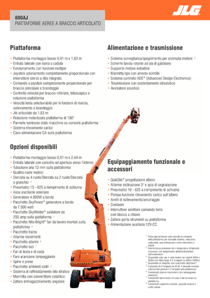 Колісні підйомники з шарнірною стрілою JLG 800AJ