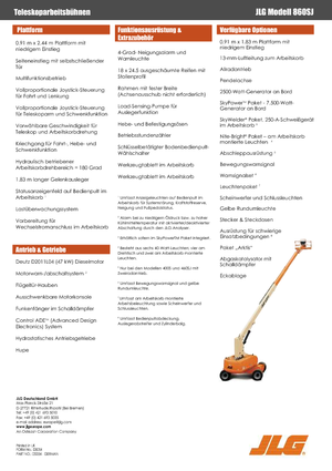 Колісні телескопічні підйомники JLG 860SJ