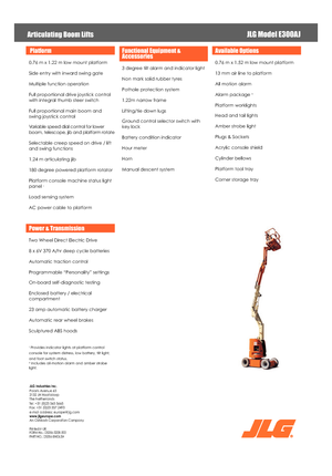 Колісні підйомники з шарнірною стрілою JLG E300AJ