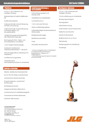 Колісні підйомники з шарнірною стрілою JLG E300AJ