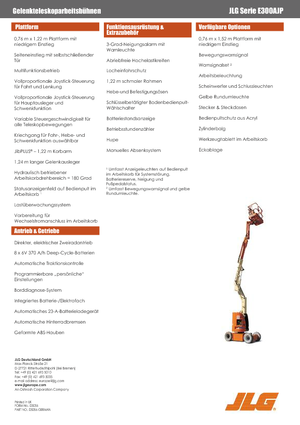 Колісні підйомники з шарнірною стрілою JLG E300AJP