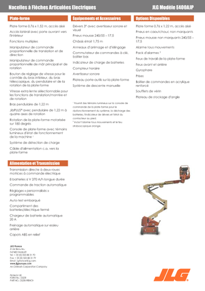 Колісні підйомники з шарнірною стрілою JLG E400AJP