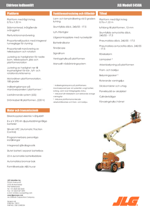 Колісні підйомники з шарнірною стрілою JLG E450A