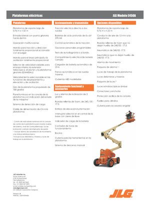 Колісні підйомники з шарнірною стрілою JLG E450A