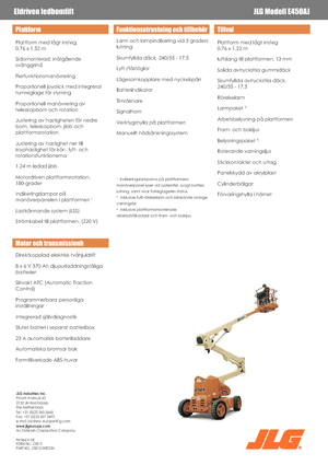 Колісні підйомники з шарнірною стрілою JLG E450AJ