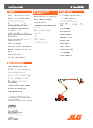 Колісні підйомники з шарнірною стрілою JLG E450AJ