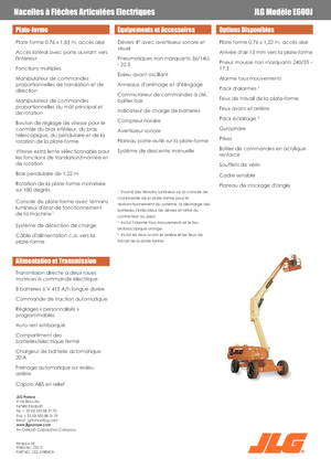 Колісні телескопічні підйомники JLG E600J
