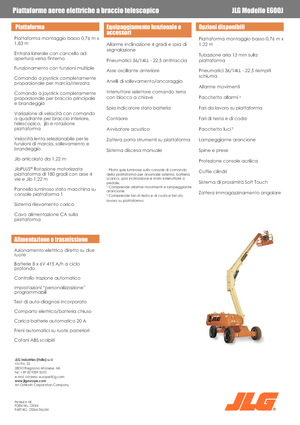 Колісні телескопічні підйомники JLG E600J