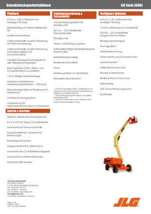 Колісні телескопічні підйомники JLG E600J