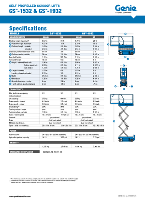 Ножичні підйомники колісні Genie GS-1532