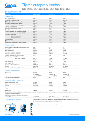 Ножичні підйомники колісні Genie GS-3369 DC