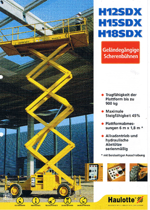 Колісні підйомники з шарнірною стрілою Haulotte H 12 SDX