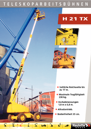 Колісні телескопічні підйомники Haulotte H 21 TX