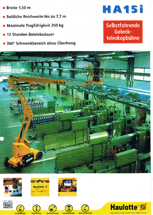 Колісні підйомники з шарнірною стрілою Haulotte HA 15 I