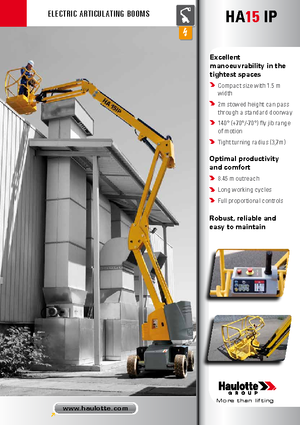 Колісні підйомники з шарнірною стрілою Haulotte HA15 IP
