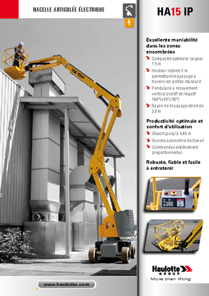 Колісні підйомники з шарнірною стрілою Haulotte HA15 IP
