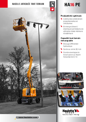 Колісні підйомники з шарнірною стрілою Haulotte HA 16 PE