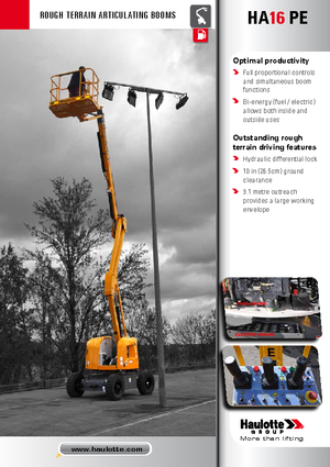 Колісні підйомники з шарнірною стрілою Haulotte HA 16 PE